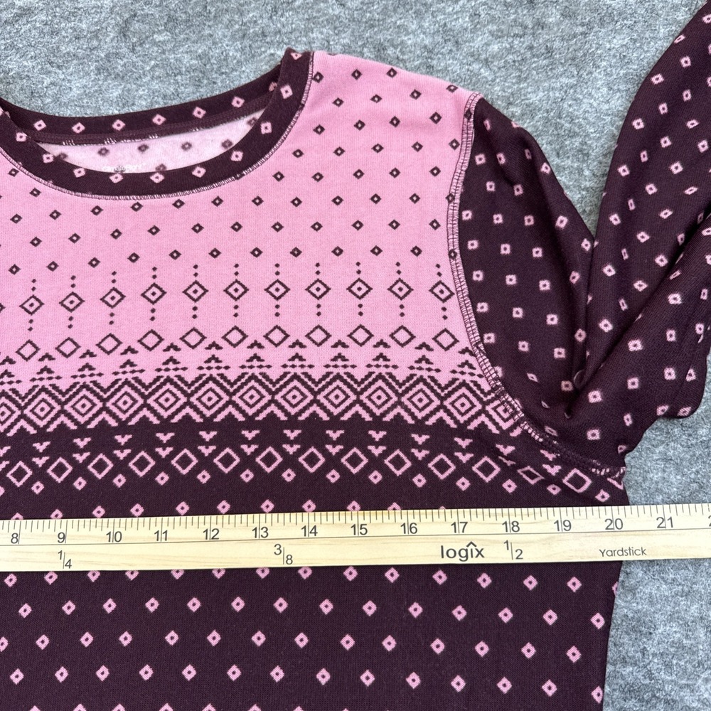 Cuddl Duds lot‎ of 2 shirts women's large pink nordic stretch long sleeve casual - Picture 9 of 12
